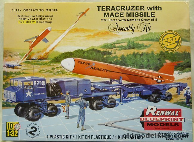 Renwal 1/32 Teracruzer with Mace Missile - TM-76, 85-7812 plastic model kit